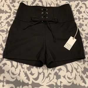 High Waisted Tie Up Fashion Shorts